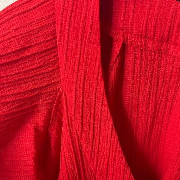 Sandra Darren Red Ruffle Dress NWT - Picture 4 of 5